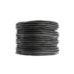 Rolls of Electrical Wire Isolated on White Background 
