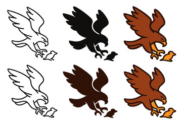 Obraz premium Abstract Predator Pursuit. Hawk Prey Talon, abstract aerial harmony combining dynamic form and the tension of pursuit, first in