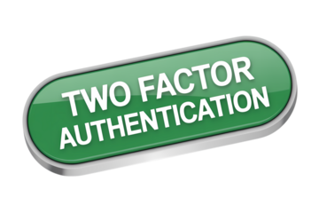 3d icon Two factor authentication security button icon . Isolated on transparent background, png