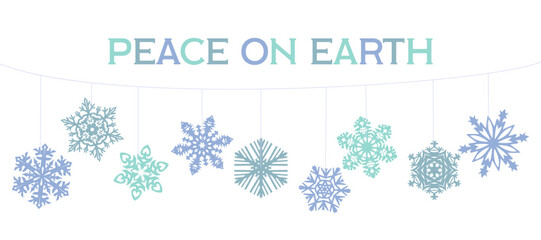 Winter decorations with snowflakes and message © Nicolae G Talmach