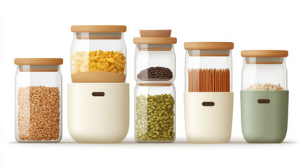 Stylish airtight pantry container set for modern kitchen storage and organization