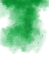 Abstract green smoke or fog swirling on transparent background, ethereal atmosphere and mystical wisps, digital art for design and decoration