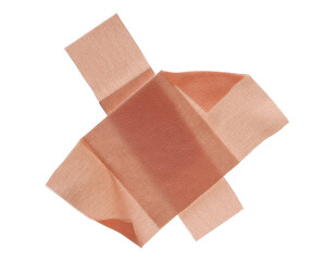 Adhesive band aid isolated on white background, clipping path