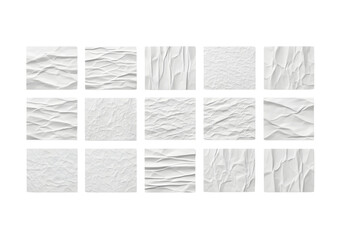 Vector collection of abstract geometric shapes featuring a seamless vintage grunge pattern on a crumpled paper texture template for business card design