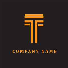 Abstract Golden Cross Logo on Modern Vector Background