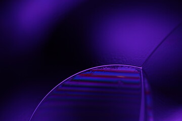 Purple liquid glowing flat film, colourful macro abstraction, interference pattern, glowing elements, smooth motion
