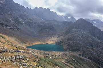 
A lake formed in basins called cirques, which were created by glacial erosion in the Altıparmak Mountains...