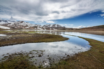 Meanders form in the High Taşeli Plateau, located east of Antalya, during the spring months...