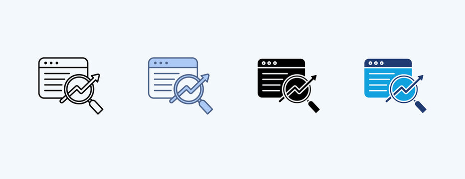Seo Multiple Icon Illustration Vector