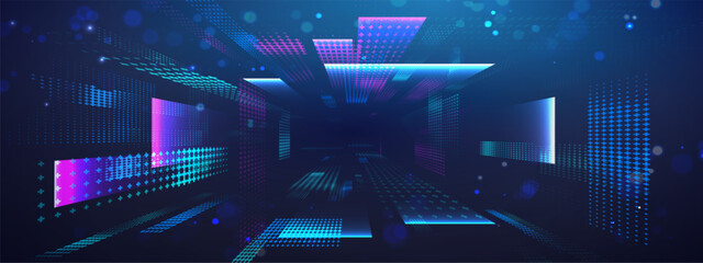 Naklejka na ściany i meble 1quantum tunnel