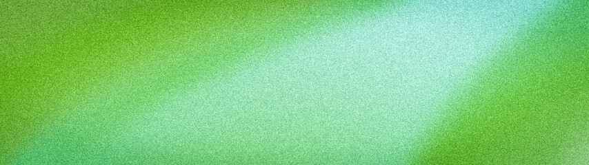 Fototapeta premium Fresh wide background with a grainy texture and vibrant gradients of green, lime, and light blue. A bright blurred 4K backdrop for eco-friendly and organic design