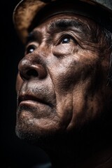 Portrait of an Elderly Man with Deep Life Experience