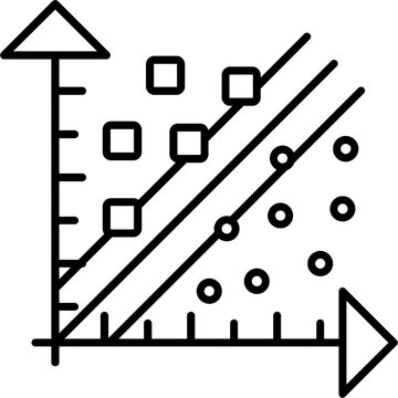 Support Vector Machine Outline Icon