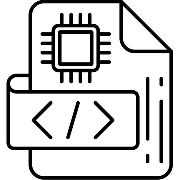 Code Script Outline Icon