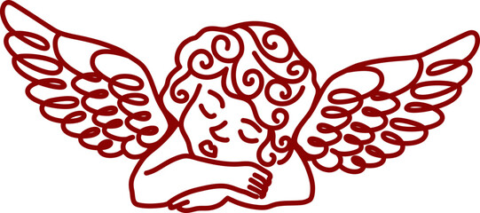 Сupid angel illustration.