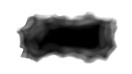 Transparent black watercolor abstract brush isolated on clear background, enhancing modern design accents and visual depth.