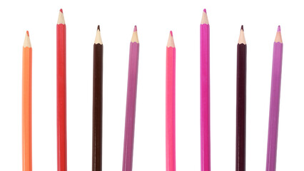 Colored pencils isolated on a transparent background clipart, sticker