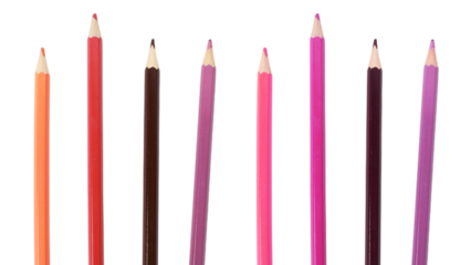 Colored pencils isolated on a transparent background clipart, sticker
