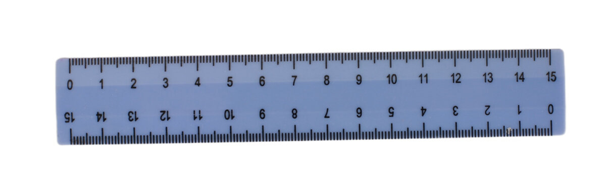 Blue plastic ruler clipart