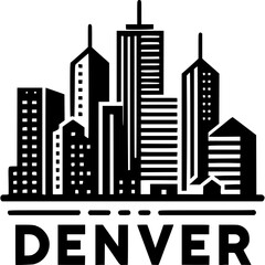Obraz premium Denver Skyline Icon Vector