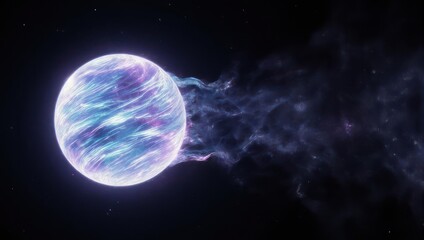 Obraz premium Mystical Celestial Orb - A Cosmic Display of Energy and Light.