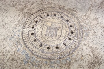 Manhole cover in Munich, Germany