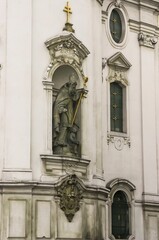 Portal of St. Nicholas Church in Prague, Czech Republic