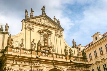 The Saint Salvator church near the Charles Bridge in Prague, Czech Republic