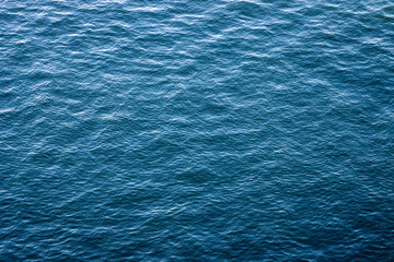 Above view of a body of water with small waves and texture