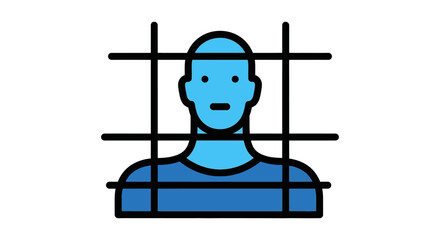 minimalist male avatar profile icon with rule of thirds grid overlay for portrait composition photography tutorial and ui design