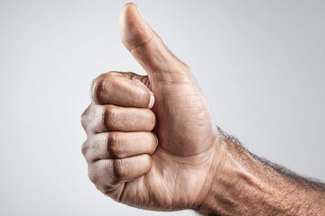 Close-Up of a Hand Giving a Thumbs Up Gesture
