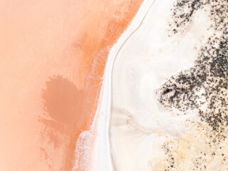 Fototapeta premium Aerial view of Lake Tyrrell, Victoria, Australia