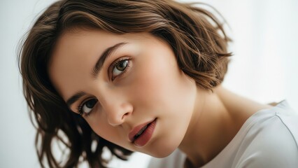 Young woman portrait with soft lighting