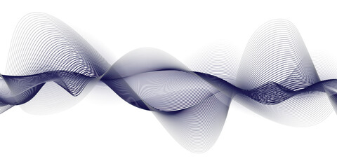 Dark blue wavy lines on a white background, a calm and dynamic abstract artwork featuring flowing energy and geometric precision for design and technology projects.