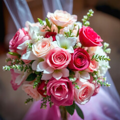 AI-generated image of a beautiful wedding flower arrangement