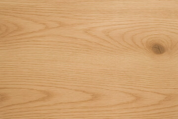 Close-up of Light Oak Wood Texture with Natural Grain and a Distinct Knot, Ideal for Backgrounds and Design Elements
