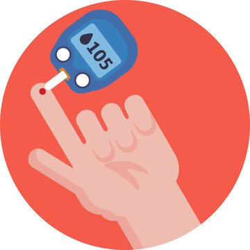 An icon representing blood glucose levels, commonly used to indicate blood sugar monitoring in diabetes management.