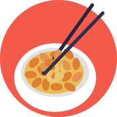 Fermented soybeans with a sticky texture, commonly eaten for breakfast in Japan.