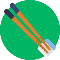 A simple icon depicting a pair of chopsticks, commonly used in Japanese cuisine to eat dishes such as sushi, ramen, and rice.