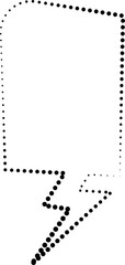 Speech bubbles made of dotted line