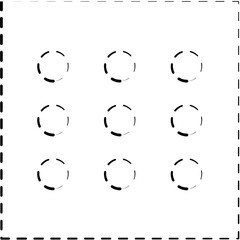Dash line of Square shapes. Geometric for design