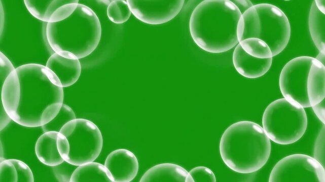 Rays of light filter through green bubble solution, creating soft gradient effect with soft bubble pulse with gentle effect ad_ready