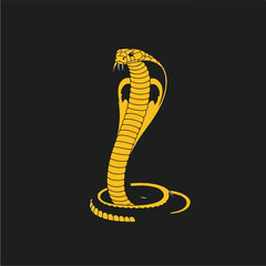 Striking Cobra Illustration A Symbol of Power and Mystery.