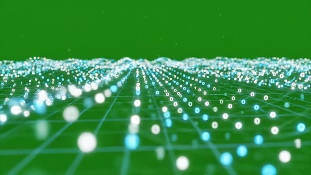 Scatter plot animation evolving with scatter plot with moving data effect green screen data visualizations style featuring data