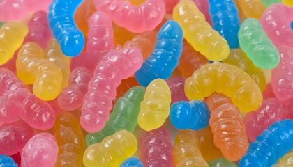 jelly colored candy worms