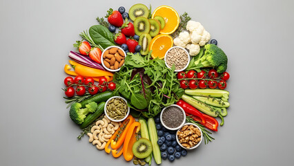 Fresh Fruit and Vegetable Circle
