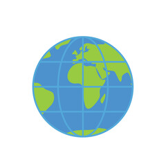 globe on white background