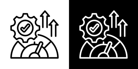 Optimal Performance Icon Of Line Black And White Style 