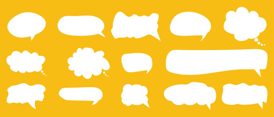 Fototapeta premium Bubble chat balloon message idea tag box icon style design.