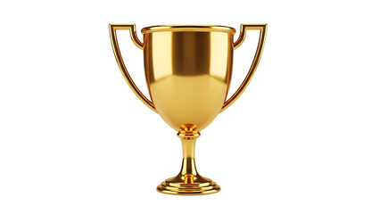 Fototapeta premium Golden Trophy Award Isolated on Transparent Background - Symbol of Victory and Success